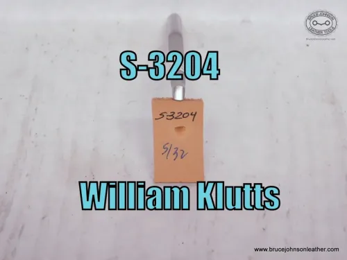 S-3204-William Klutts smooth beveler, 5-32 inch wide – $25.00.