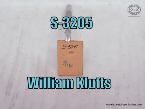 S-3205-William Klutts smooth beveler, 3-16 inch wide – $25.00.