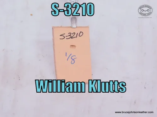 S-3210-William Klutts checkered beveler, 1-8 inch wide – $35.00.