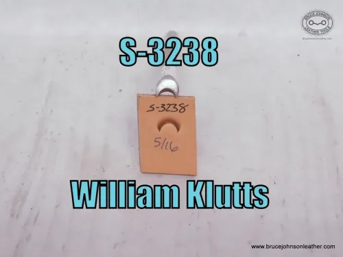 S-3238-William Klutts crowner stamp, 5-16 inch wide at base – $30.00.