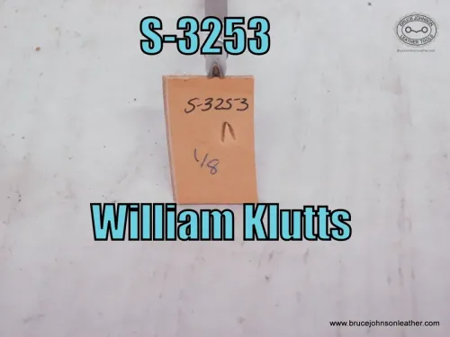 S-3253-William Klutts mule foot, 1-8 inch – $25.00.