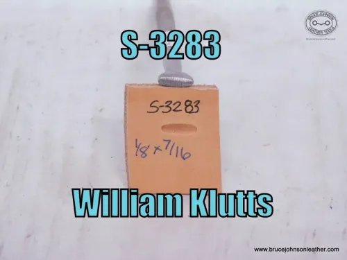 S-3283-William Klutts horizontal line thumbprint, 1-8X 7-16 inch – $35.00.