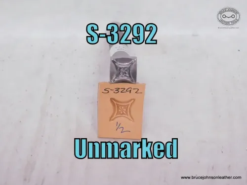 S-3292 – Unmarked 1-2 inch geometric block stamp – $85.00.