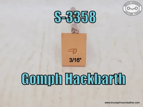 S-3358 – Gomph Hackbarth braid border stamp, 3-16 inch wide at base – $45.00.