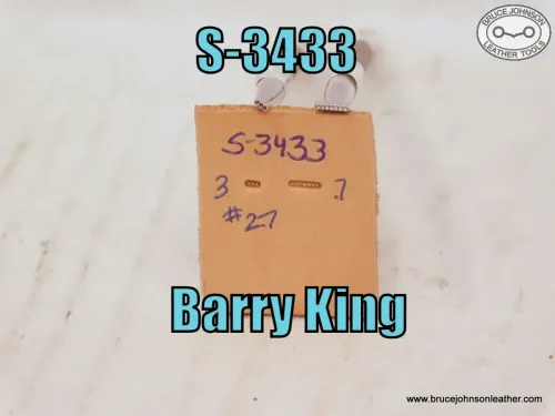 S-3433 – Barry King #27 bar grounding set – set price $45.00.