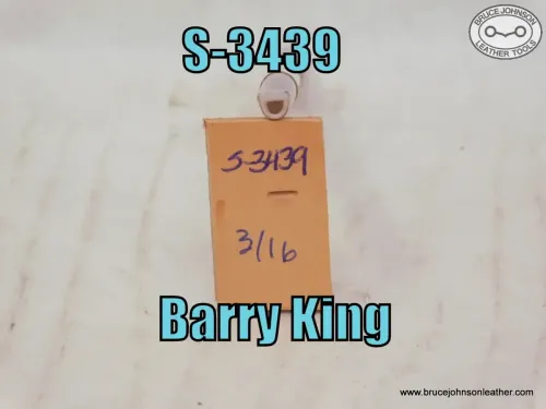 S-3439 – Barry King back beveling stamp, 3-16 inch wide – $30.00.