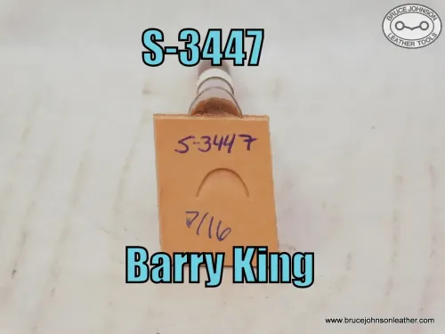 S-3447 – Barry King lined mule foot stamp, 7-16 inch wide – $30.00.