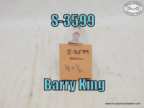 S-3599 – Barry King horizontal line thumbprint, 1-8 X 1-2 inch – $30.00.