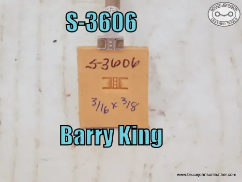 S-3606 – Barry King dot center basket stamp, 3-16 X 3-8 inch – $45.00.