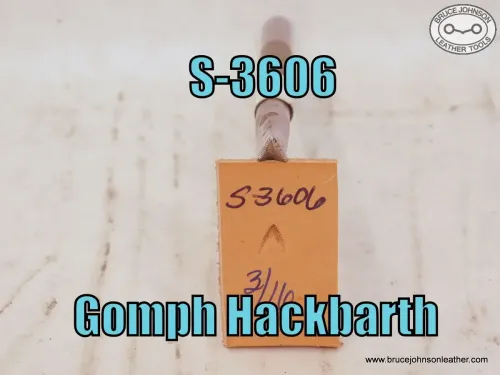 S-3606 – Gomph Hackbarth line mule foot stamp, 3-16 inch – $25.00