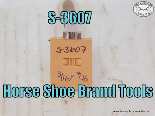 S-3607 – Horse Shoe Brand Tools line center basket stamp, 3-16 X 7-16 inch – $45.00.