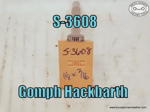 S-3608 – Gomph Hackbarth double rope center basket stamp, 1-8 X 7-16 inch – $45.00.