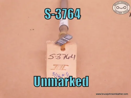 S-3764 – unmarked diagonal rope center basket stamp, 3-16 X 1-2 inch – $50.00.