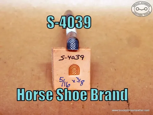 S-4039 – Horse Shoe Brand border stamp, 5-16 X 3-8 inch – $85.00.