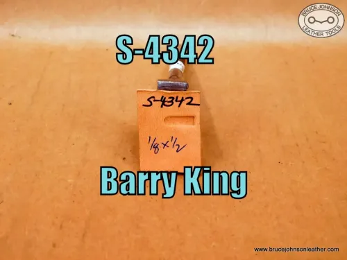 S-4342 – Barry King fine flower center beveler, 1-8 X 1-2 inch – $30.00.