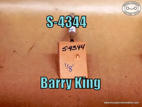 S-4344 – Barry King mule foot stamp, 1-8 inch at base – $30.00.