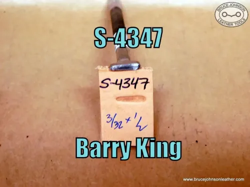 S-4347 – Barry King vertical line shader, 3-32 X 1-2 inch – $30.00.