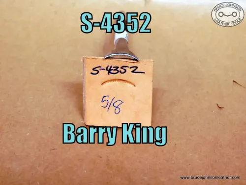 S-4352 – Barry King lined and scalloped veiner stamp, 5-8 inch – $30.00.