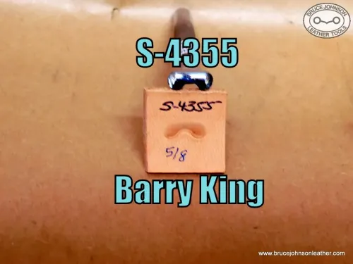 S-4355 – Barry King turnback bevel stamp, 5-8 inch wide – $30.00.