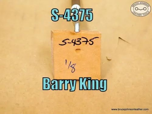 S-4375 – Barry King checkered beveler, 1-8 inch wide – $25.00.