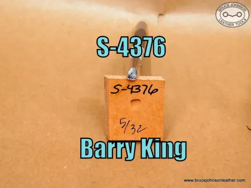 S-4376 – Barry King checkered beveler, 5-32 inch wide – $25.00.
