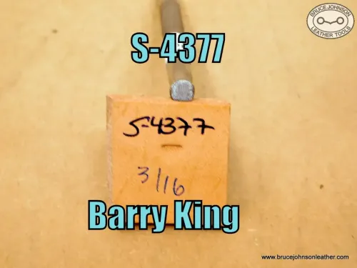 S-4377 – Barry King checkered beveler,, 3-16 inch wide – $25.00.