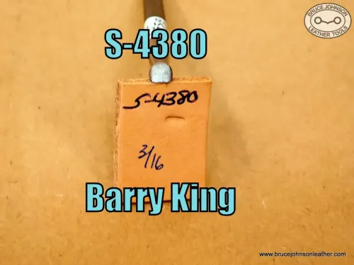 S-4380 – Barry King checkered beveler, 3-16 inch wide – $25.00.