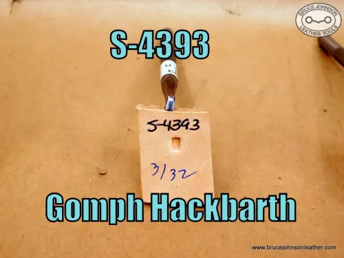 S-4393 – Gomph Hackbarth smooth beveler, 3-32 inch wide – $30.00.