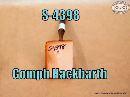 S-4398 – Gomph Hackbarth smooth pointed beveler – $30.00.