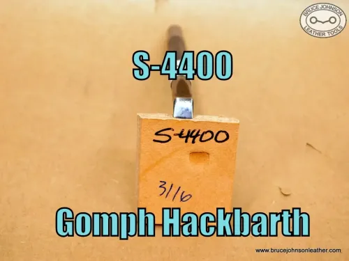 S-4400 – Gomph Hackbarth smooth beveler, 3-16 inch wide – $30.00.