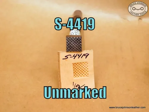 S-4419 – unmarked checkerboard stamp, 1-2 inch – $30.00