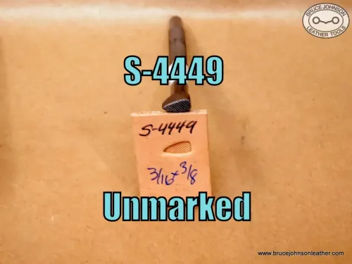 S-4449 – unmarked checkered background stamp, 3-16 X 3-8 inch – $20.00.