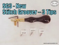 SG3 - Wooden handle stitch groover with 3 sizes of tips – $65.00. - in stock