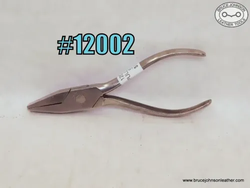 SOLD - 12002 – Unmarked 5 inch pliers with slightly serrated jaw – $15.00.