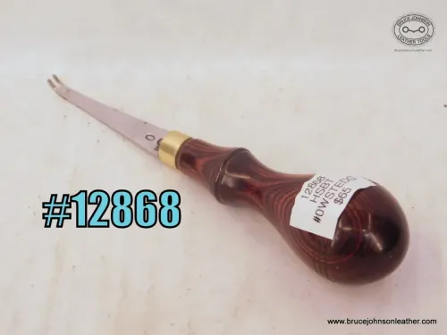 SOLD - 12868 – Horse Shoe Brand Tools #0 Western-bent toe edger – $65.00.