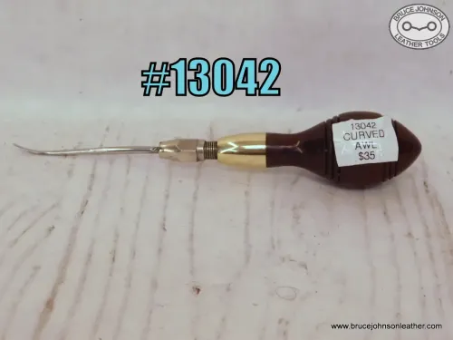 SOLD - 13042 – beautiful haft with curved awl blade – $35.00.