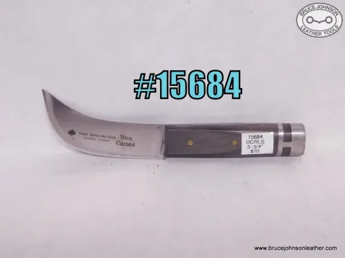 SOLD - 15684 – Unused Don Carlos knife. This is sharpened on the outside edge – not a hook knife – $70.00.