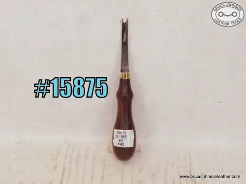 SOLD - 15875 – Gomph #2 round back edger – $90.00.