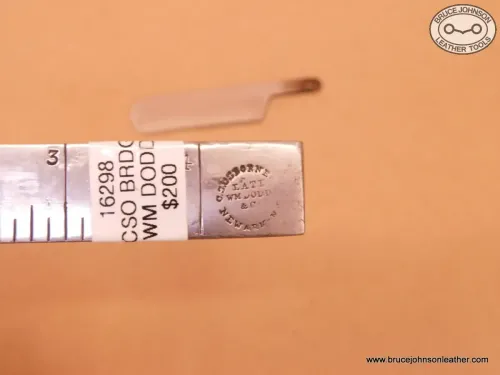 SOLD - 16298 – close-up of marking – CS Osborne-late William Dodd draw gauge – $200.00.