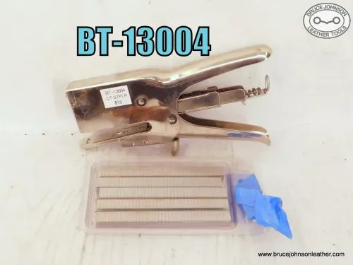 SOLD - BT-13004 – Craftool loop stapler with nearly full pack of Staples – $15.00.