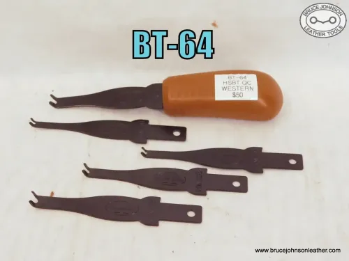 SOLD – BT-64 – Horse Shoe Brand Tools quickchange Western edger set – $50.00