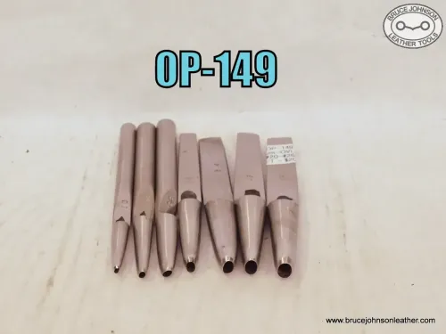 SOLD - OP-149 – England made oval punch set #20 through #26 – $200.00.