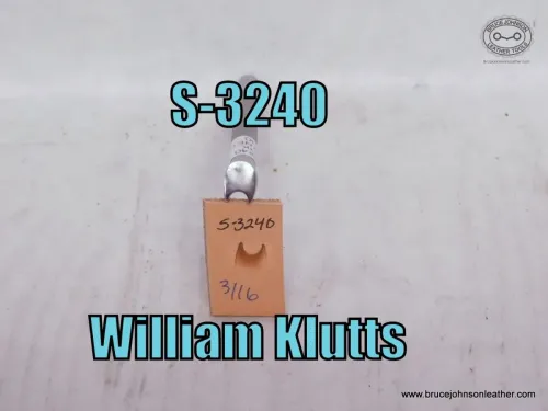 SOLD - S-3240-William Klutts crowner stamp, 3-16 inch – $30.00.