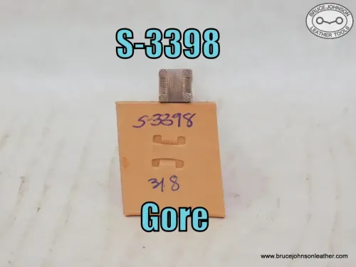 SOLD - S-3398 – Gore square shank lattice stamp, 3-8 inch – $80.00.