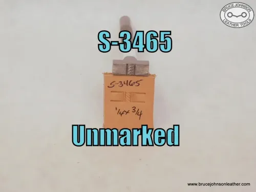 SOLD – S-3465 – unmarked rope center basket stamp, 1-4X 3-4 inch – $80.00.