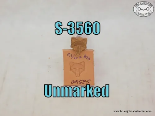 SOLD – S-3560 – unmarked Fox face-round knife stamp – $20.00.