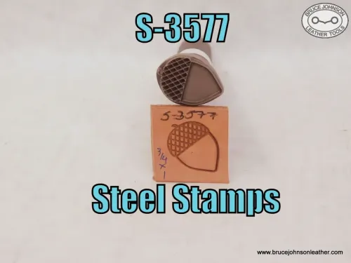 SOLD - S-3577 – Steel Stamps acorn stamp, 3-4 X 1 inch – $80.00.