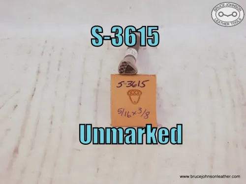SOLD – S-3615 – Unmarked acorn stamp 5-16 X 3-8 inch – $40.00.
