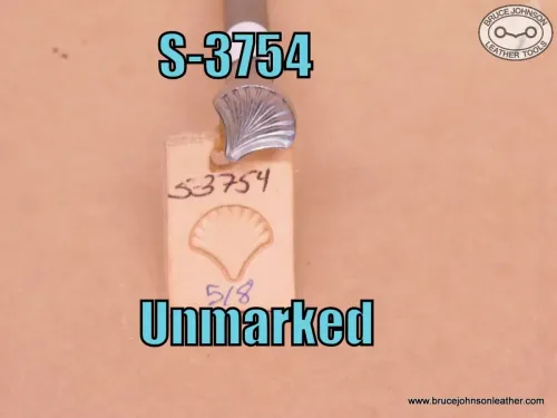 SOLD - S-3754 – Unmarked shell geometric stamp, 5-8 inch wide – $65.00.