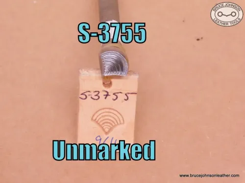 SOLD - S-3755 – Unmarked geometric shell stamp, 9-16 inch wide – $65.00.